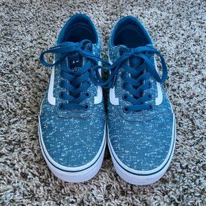 Blue Textured Old Skool Vans